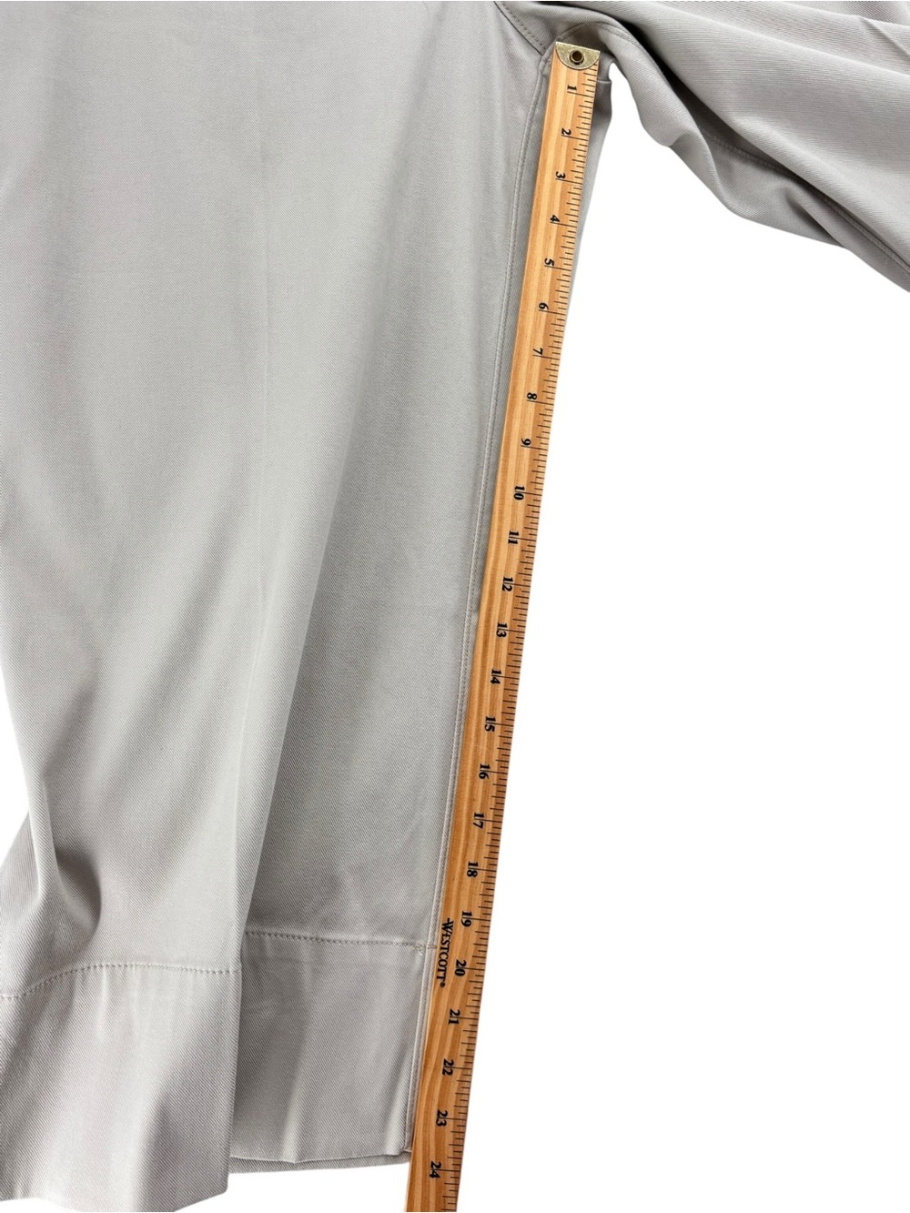 SPANX Supersmooth Stretch Twill Cropped Wide Leg Pant Colour Bone Petite 1X - Picture 8 of 16